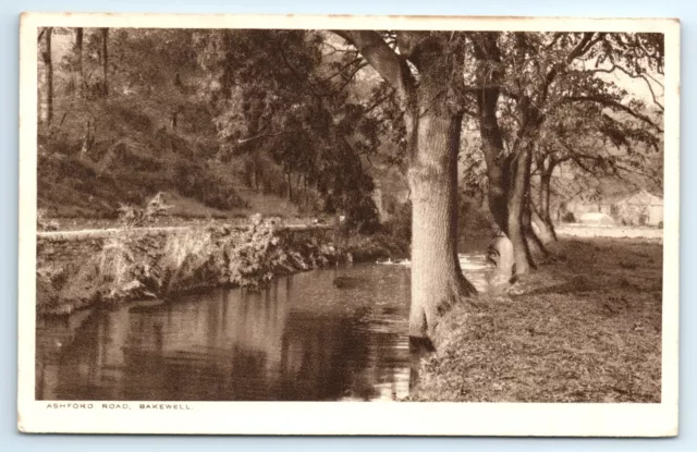 ORIGINAL VINTAGE POSTCARD Ashford Road, Bakewell Derbyshire