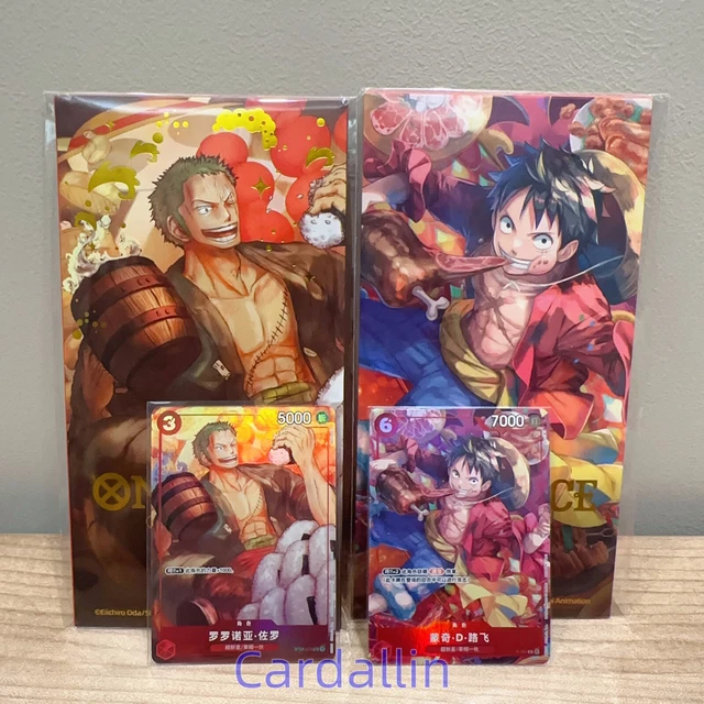 One Piece Card Game China Exclusive Zoro Luffy 2024 New Year Red Packet Promo