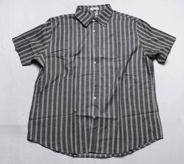 Coofandy Mens Casual Button Down Shirt Short Sleeve Shirt JW7 Moon Greay Size XL