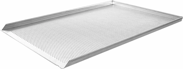 Alu Backblech Aluminium Blech mit Lochung Seite offen unbeschichtet 600x400 mm