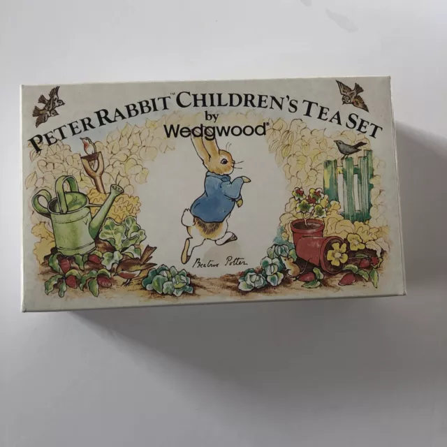 Peter Rabbit Children's Tea Set by Wedgewood 6 Piece Tea Set Original Box