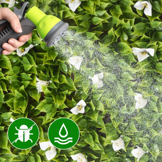 Mur de plantes artificiel panneaux gazon végétal Feuilles vert fleur lierre 2x1m 3