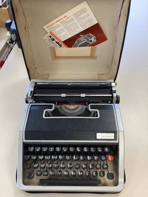 Olivetti Lettera DL Schreibmaschine Kofferschreibmaschine 70er Jahre