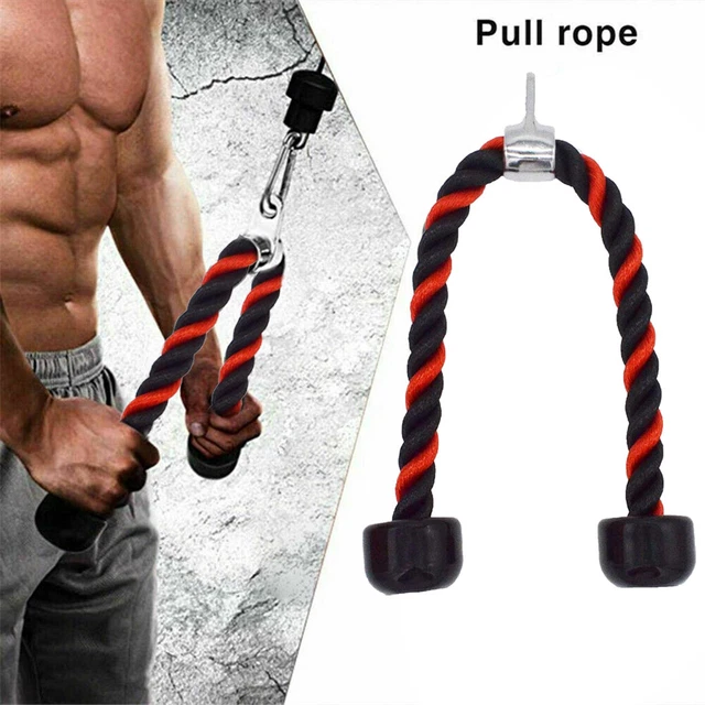 TRICEP BICEP ROPE Push Pull Down Cable Multi Gym Weightlifting Fitness