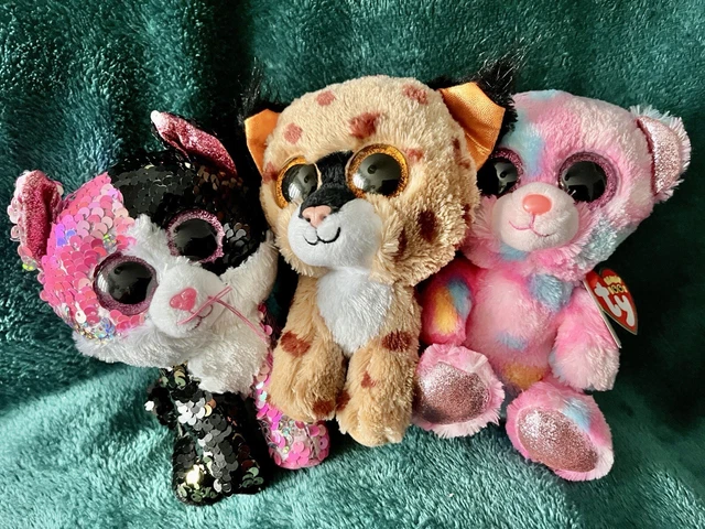 TY Plush Bundle Of 3 Soft Toys 🎄Stocking Filler. Frankie, Buckwheat & Malibu.