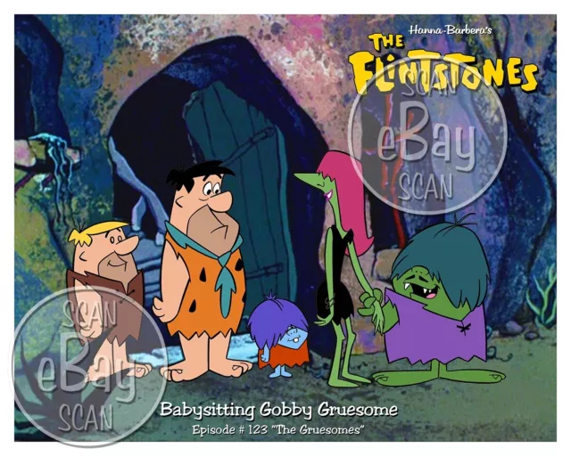 Rare! FLINTSTONES Cartoon Color TV Photo HANNA BARBERA Studios THE GRUESOMES