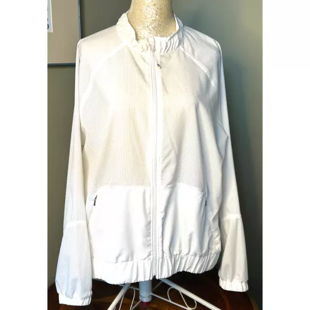 Calia NWT Pure White Anywhere Mesh Jacket Lightweight Plus Size 1X Golf