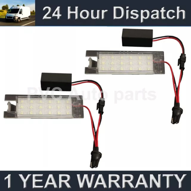 2X For Vauxhall Vectra C Meriva Insignia Astra 18 White Led Number Plate Lamp