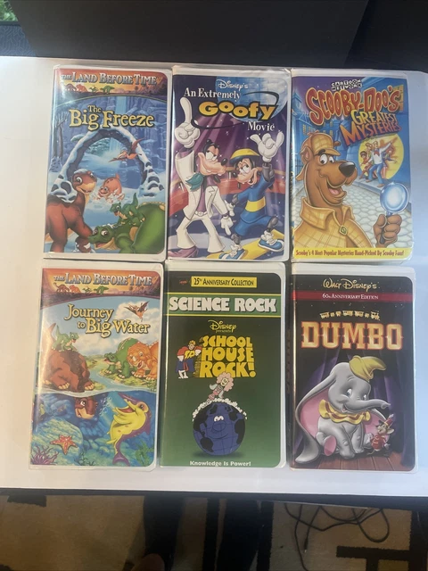 LOT OF 6 kids VHS tapes movies children family Disney, Cartoon Network ...