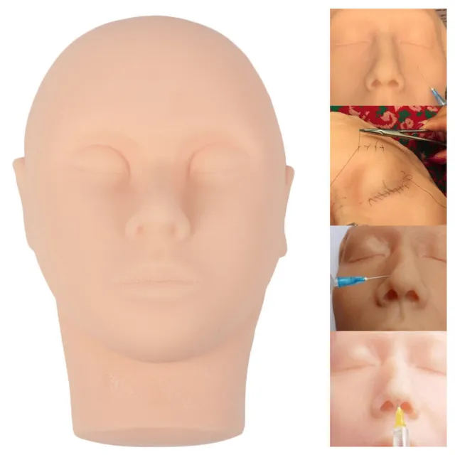 Silicone Head Injection Face Skin Suture Surgery Teaching Model Soft Texture