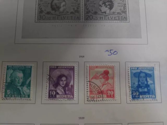 Timbre  Variété Suisse Helvetia 1938