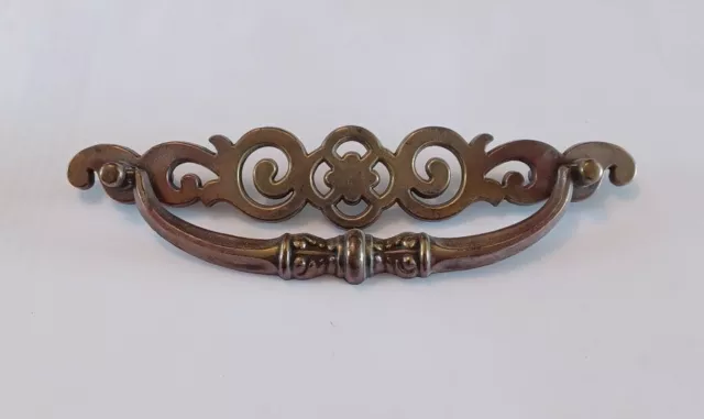 Vintage Solid Cast Bronze/Brass Gothic Design Drawer Pulls Handles 7" BPC 187A