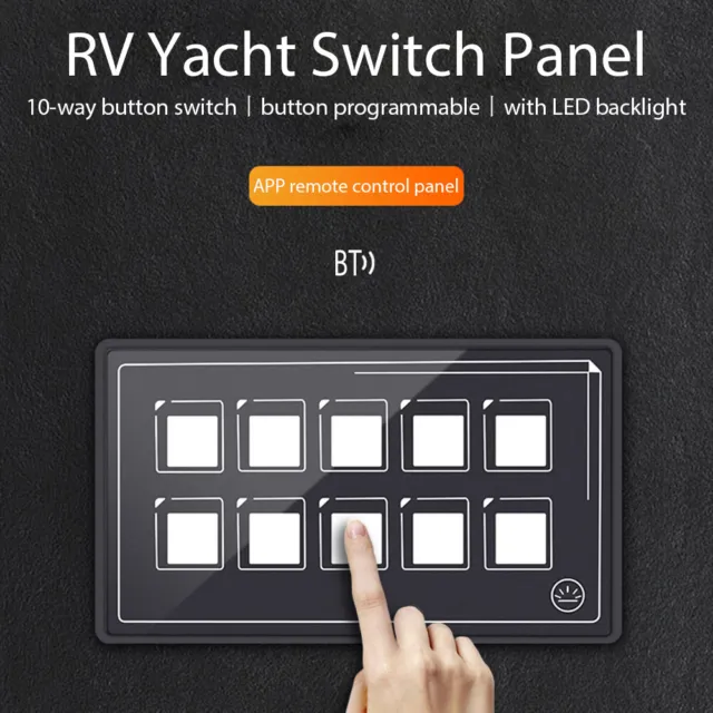 SP5110A Modified RV Panel Bluetooth-compatible APP Control 10 Gang Switch Panel 3