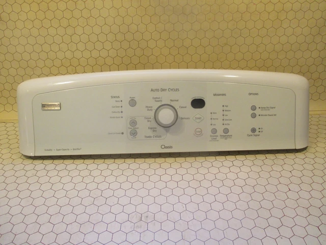 Kenmore Washer Control Panel w/ UI, White & Silver 8572038