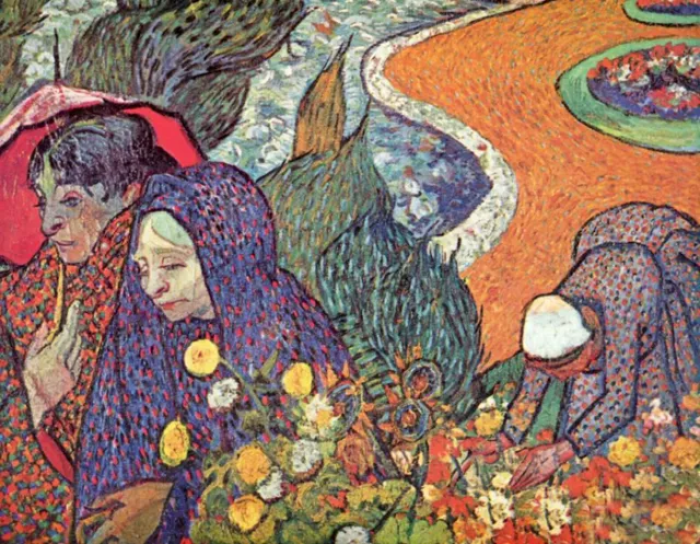 Oil painting Vincent Van Gogh - Memory of the Garden at Etten, Women of Arles
