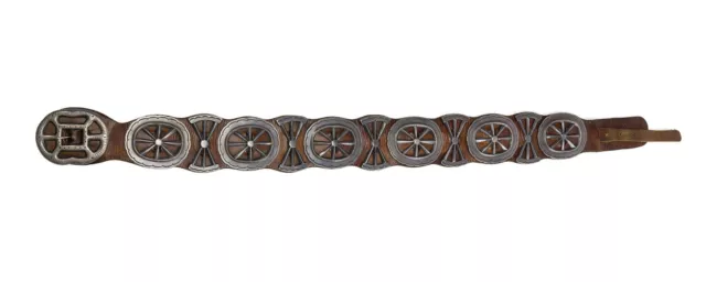 Early Silver Navajo Sand-Cast Concho Belt (1900-1925) - Sandcast - Diné Old Pawn