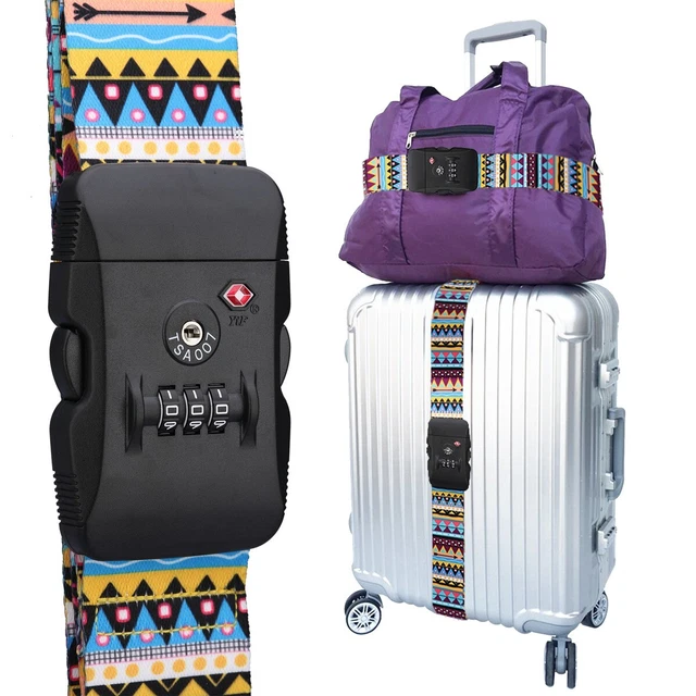 Speed Up Your Airport Travel Luggage Strap Suitcase Baggage Belt w/Password Lock