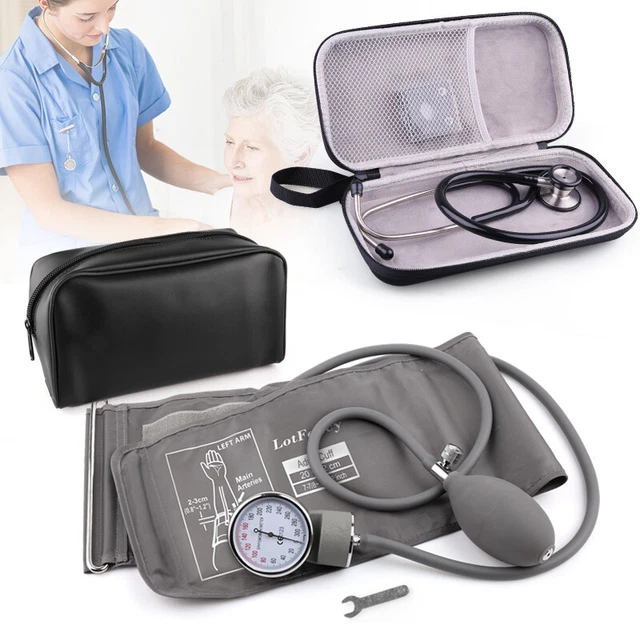 Manual Blood Pressure Monitor BP Cuff Gauge Aneroid Sphygmomanometer Stethoscope