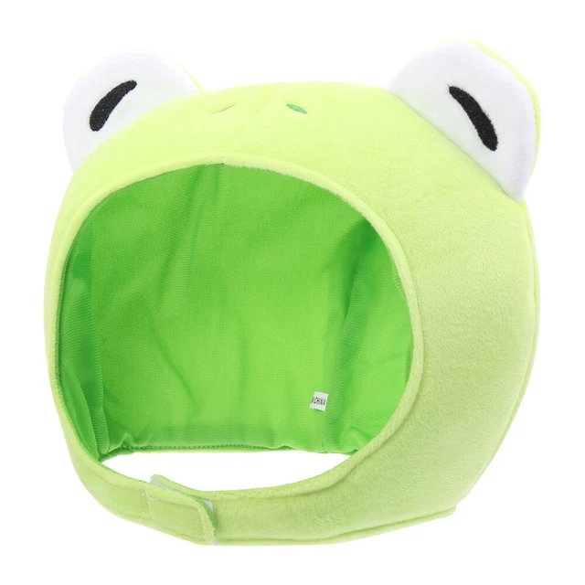 Capucha de rana sombrero tela carnaval felpa sombrero esponjosos mujer verde