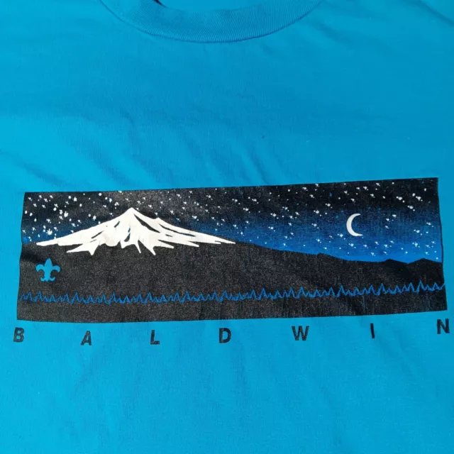 Vintage 1980s 1990s Boy Scouts Baldwin Camp Dufur Oregon Mt. Hood T-Shirt, XXL 3