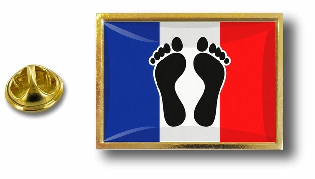 PINS PIN BADGE pin's metal avec pince papillon drapeau france pieds ...