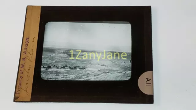 Glass Magic Lantern Slide AJI  Palestinian city WAGONS JERUSALEM JORDAN RIVER