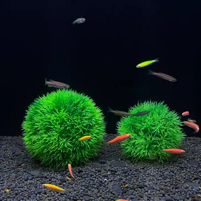 2PC Artificial Water Grass Ball Green Plants Fish Tank Aquarium Landscape Decors