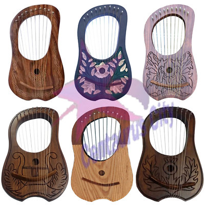 / Harfe Cardo Cc Nuovo Lira Harp 10 Metallo Cordoncini Diverse Design Gratuito Borsa 
