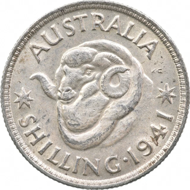 Roughly the Size of a Quarter 1941 Australia 1 Shilling World Silver Coin *346
