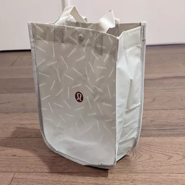 Lululemon Small Reusable Shopping Tote Lunch Bag ❤️ Gray White Ombre ❤️ *NEW!* ⚡