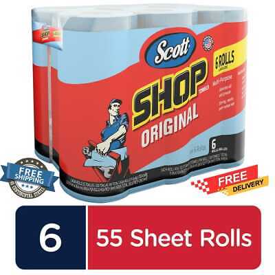 Scott Professional Multi-Purpose Shop Towels, 55 Sheets per Roll, 6 Rolls