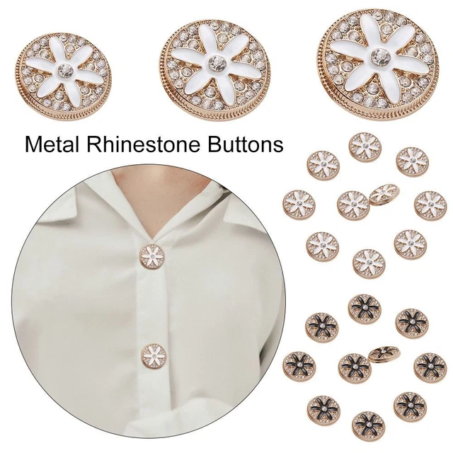 Camisa Botones Metal Estrás Botones Decoración Botón Accesorios de costura