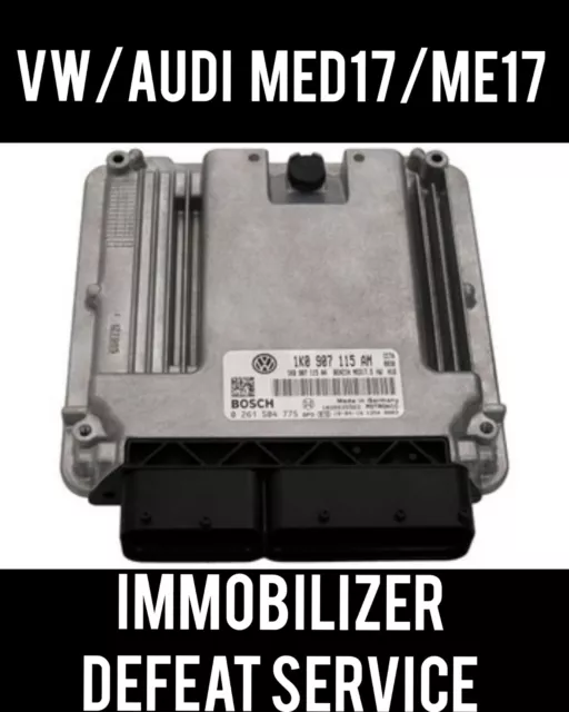 VW Audi Mk6 B7 B8 2.0T TSI 2.5L MED17 ME17 ECU Immo Immobilizer Service