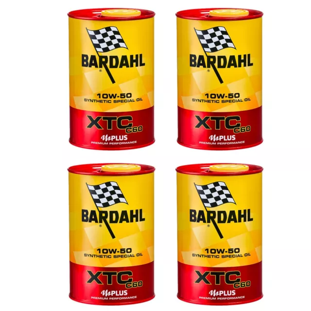 Olio Motore Auto Bardahl Bardhal XTC 10W50 API SN CF Fullerene Polarplus 4 Litri