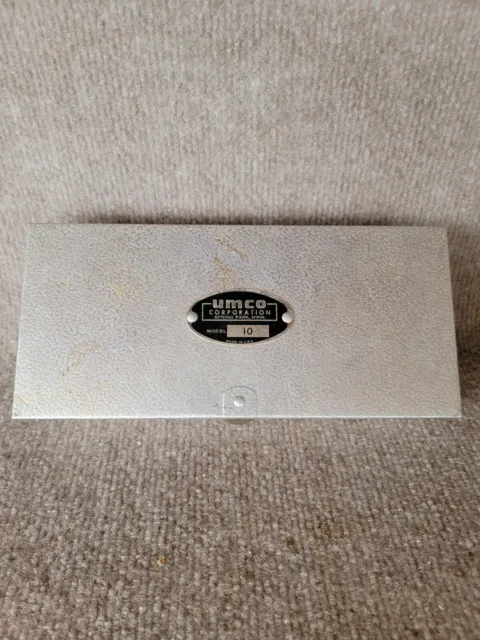 Vtg Antique UMCO Corp. Aluminum Metal Fishing Pocket Tackle Box