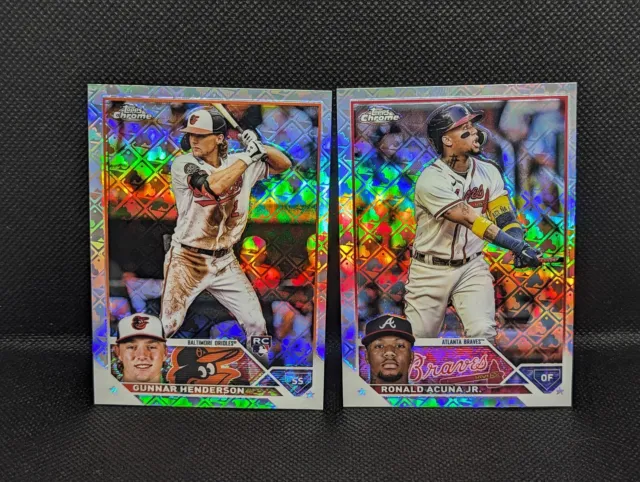 2023 Topps Chrome Logofractor Refractor Cards, Some Numbered; Rookies & Commons