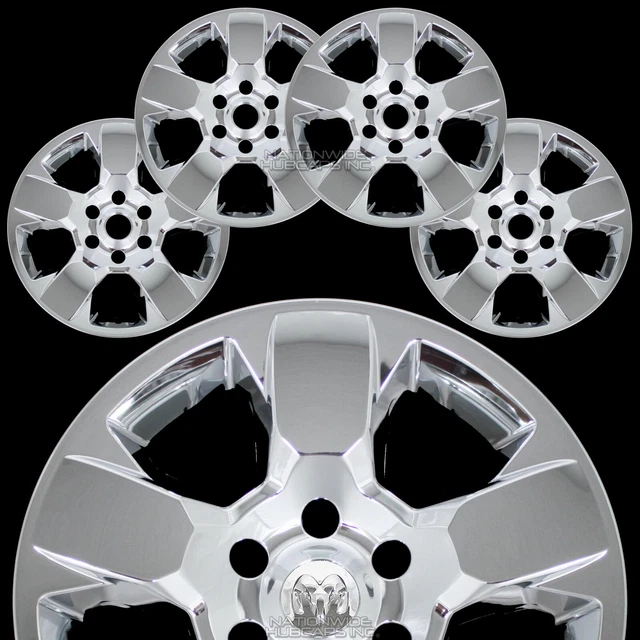 4 FOR DODGE Ram 1500 Truck 20192022 Chrome 18" Wheel Skins Hub Caps