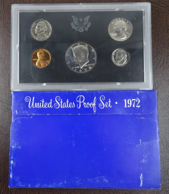 1972-S US Mint Proof Set 5 Coin Set OGP Original Government Packaging