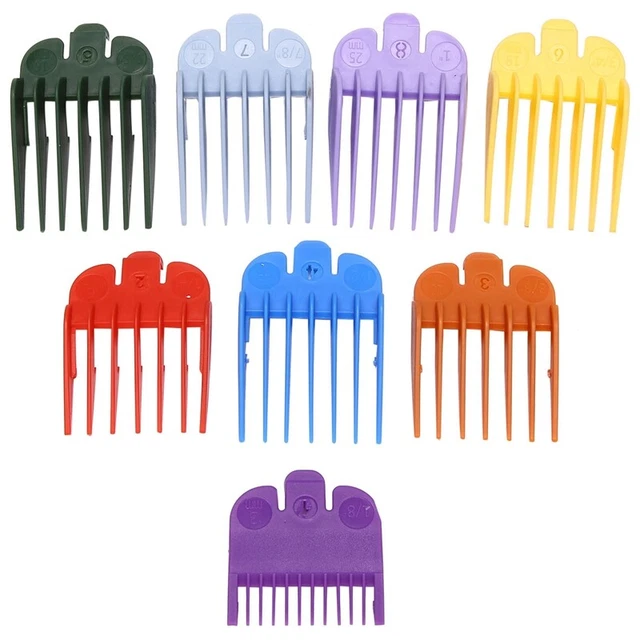 Juego de 8 piezas de accesorio de tamaño guía de peine guía de corte de cabello universal Z2
