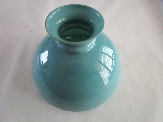 globe abat jour en opaline verte de suspension