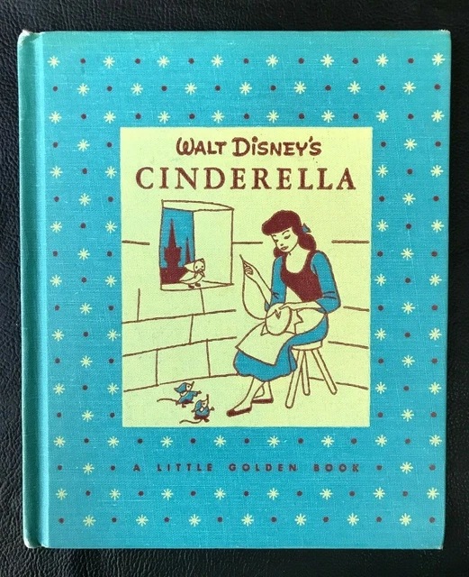 Walt Disney's CINDERELLA ~ vintage childrens Little Golden Book, NOT ex-lib, VG+