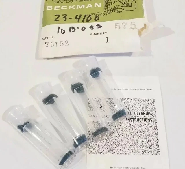 Lot of 4 Beckman Coulter 10mm Optical Glass Cuvettes 75152