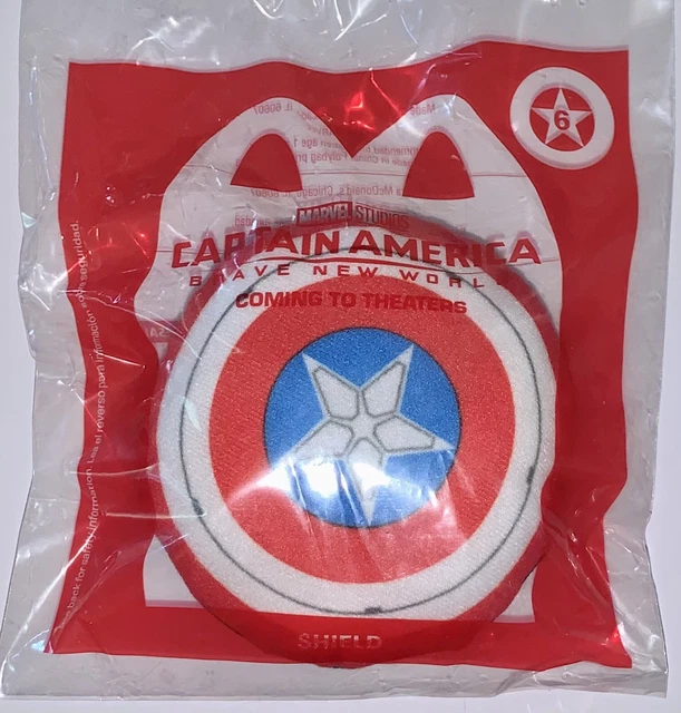 CAPTAIN AMERICA BRAVE New World 6 SHIELD Plush Toy McDonalds 2024 NEW