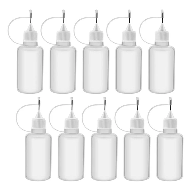 10 Pz 30 Ml Plastica Squeezable Punta Applicatore Bottiglia Bottiglie G7R9