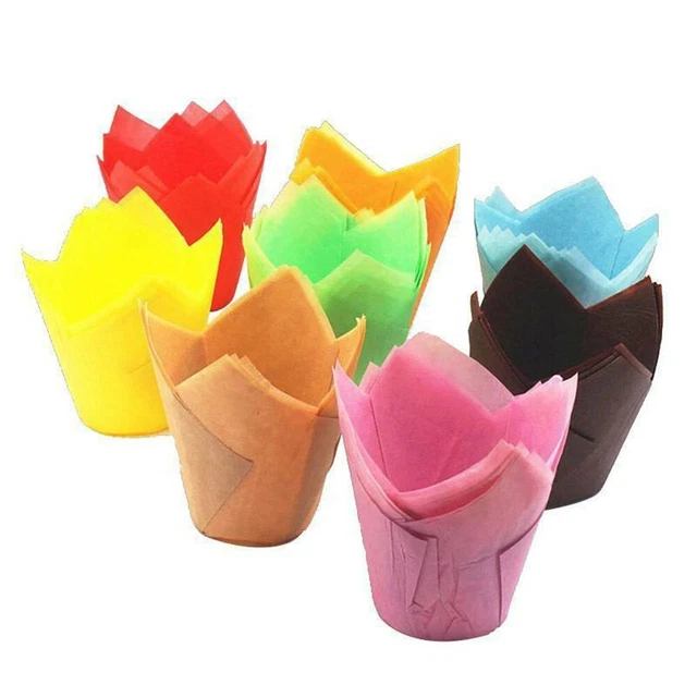 Forno forno a microonde cupcake olio di carta silicone torta decorazione muffin tulipani