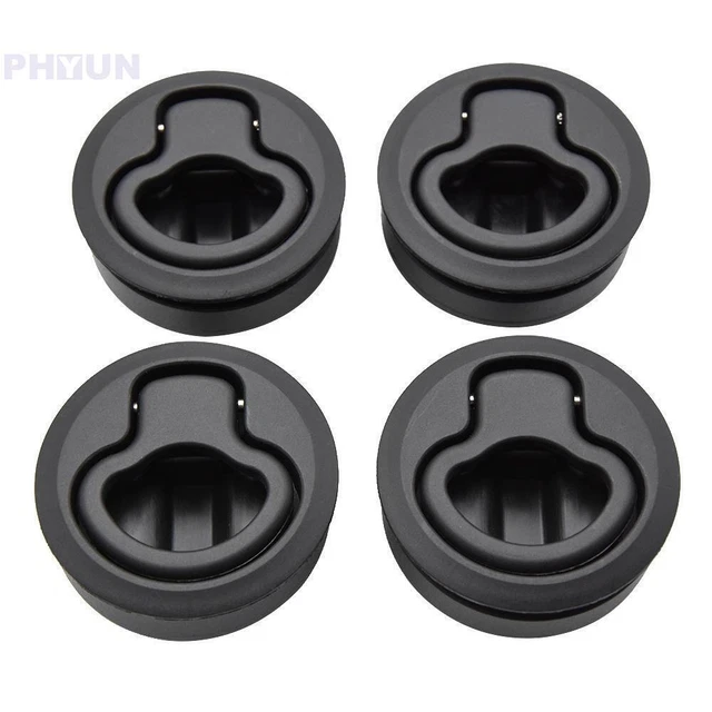4x Round Non-locking Latch Pull Handle For RV Camper Locker Hatch Windows Door