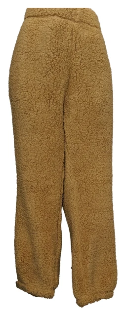 G.I.L.I. Women's Pants Sz M Sherpa Pull On Joggers Brown A461089