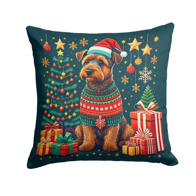 Welsh Terrier Christmas Fabric Decorative Pillow DAC1164PW1414