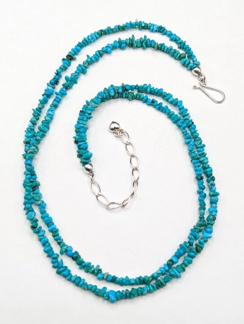 Jay King Mine Finds DTR Desert Rose Trading Turquoise Chip Beaded 925 Necklace