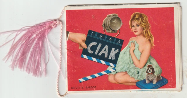 Calendarietto CIAK-Attrici-Donnine-Anno 1963-nastrino originale-rarità